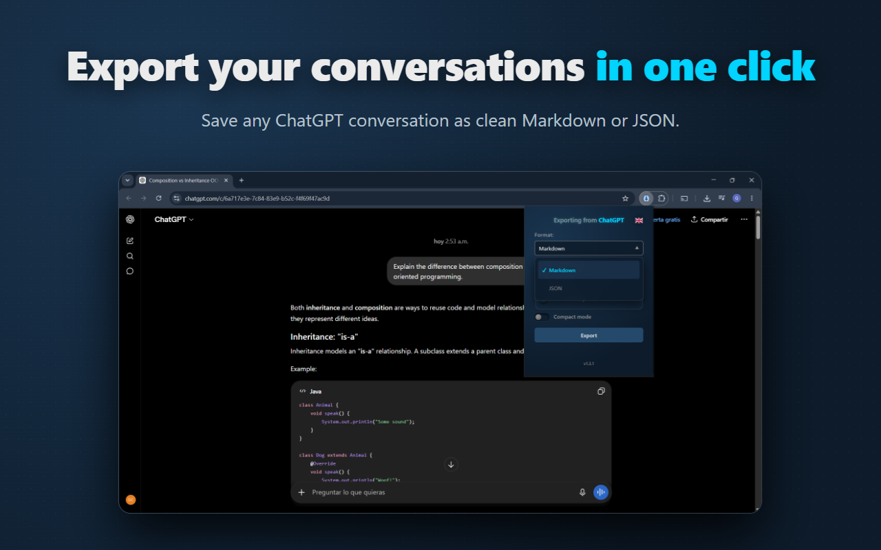 Conversation view
